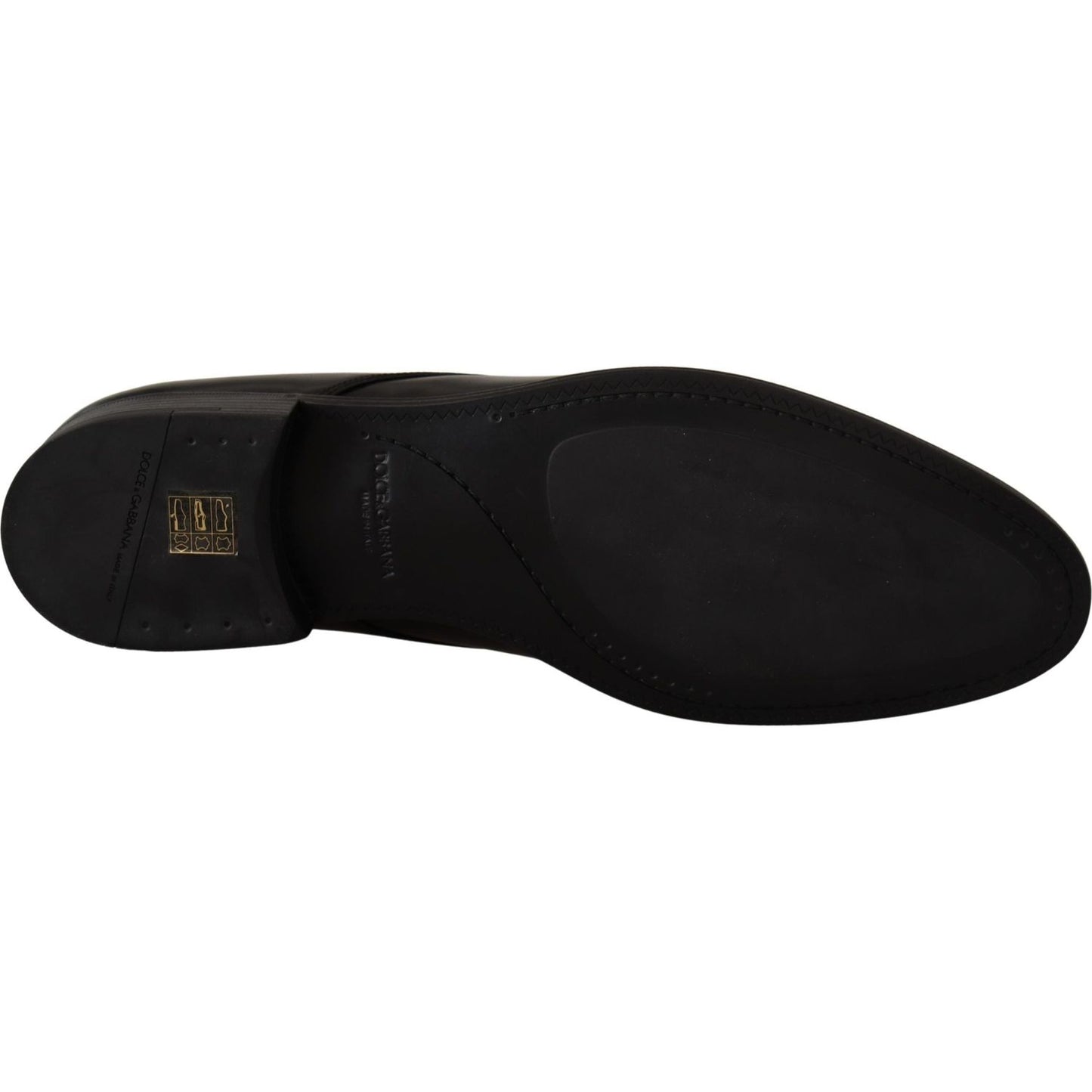 Dolce & Gabbana Black Leather Lace Up Formal Derby Shoes