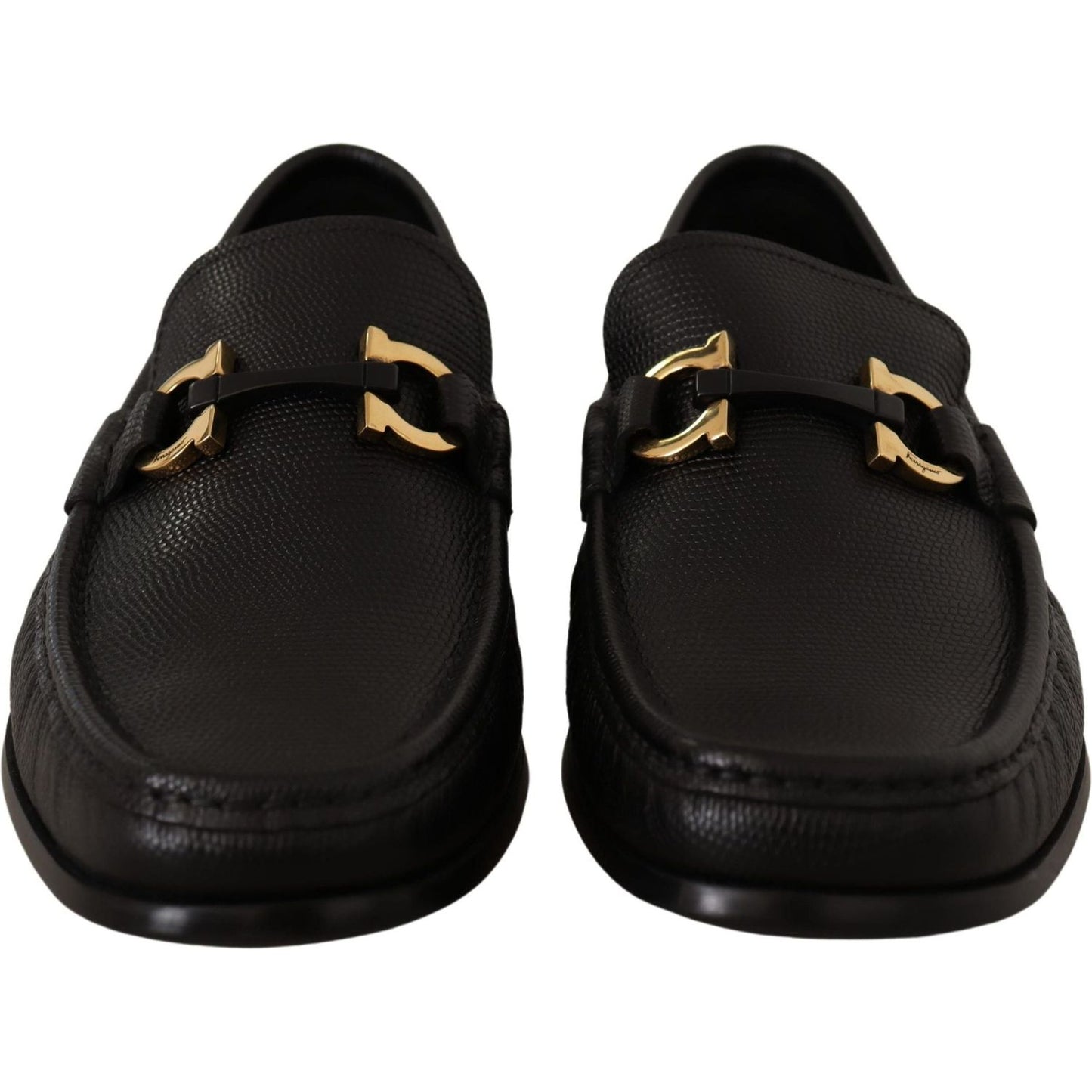 Salvatore Ferragamo Elegant Black Calf Leather Loafers 8057553791802