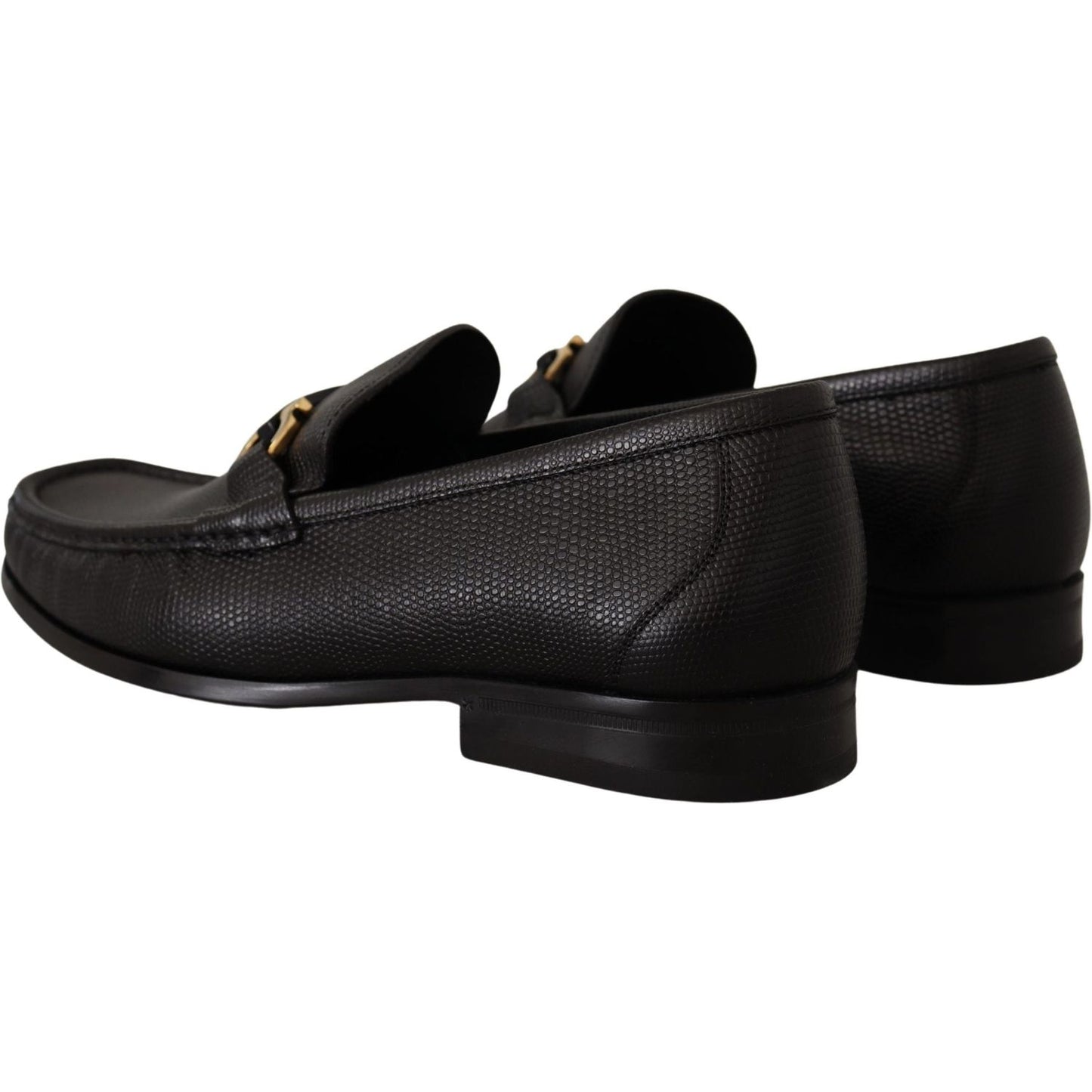 Salvatore Ferragamo Elegant Black Calf Leather Loafers 8057553791802