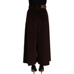 Dolce & Gabbana Chic Bordeaux High-Waisted Corduroy Pants Dolce & Gabbana Black