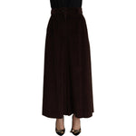 Dolce & Gabbana Chic Bordeaux High-Waisted Corduroy Pants Dolce & Gabbana Black