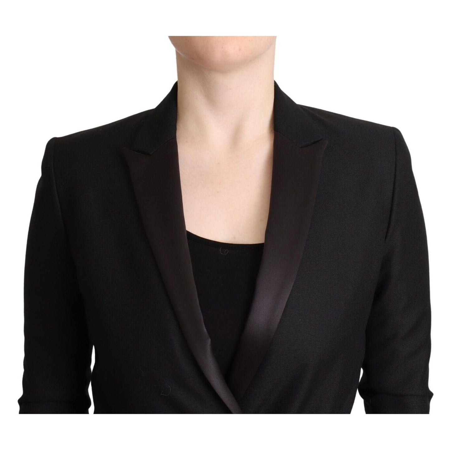 Costume National Black Long Sleeves Double Breasted Jacket JKT3228 - 40