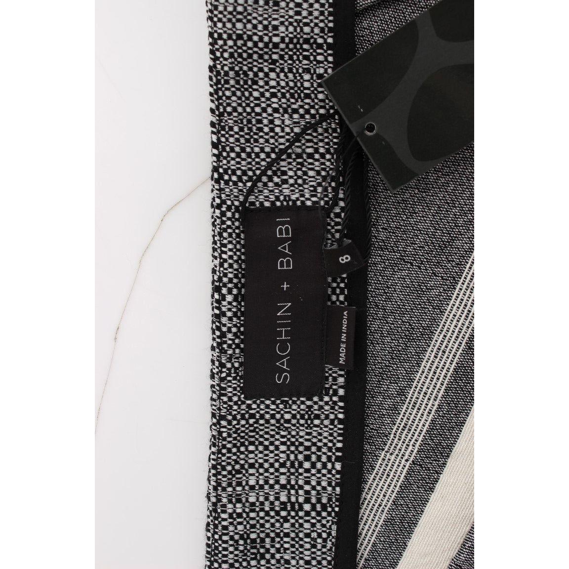 Sachin & Babi Gray Black Liza Leather Straight Pencil