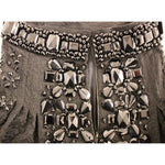 Dolce & Gabbana Black Crystal Handmade Above Knee Skirt GSD12657-1