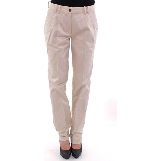 Dolce & Gabbana Beige Cotton Chinos Pants Jeans & Pants