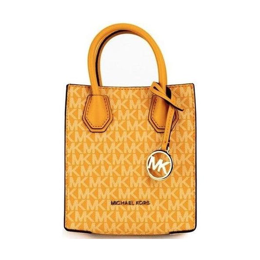Michael Kors Mercer XS Honeycomb Gold Signature PVC North South Shopper Crossbody Bag 61038