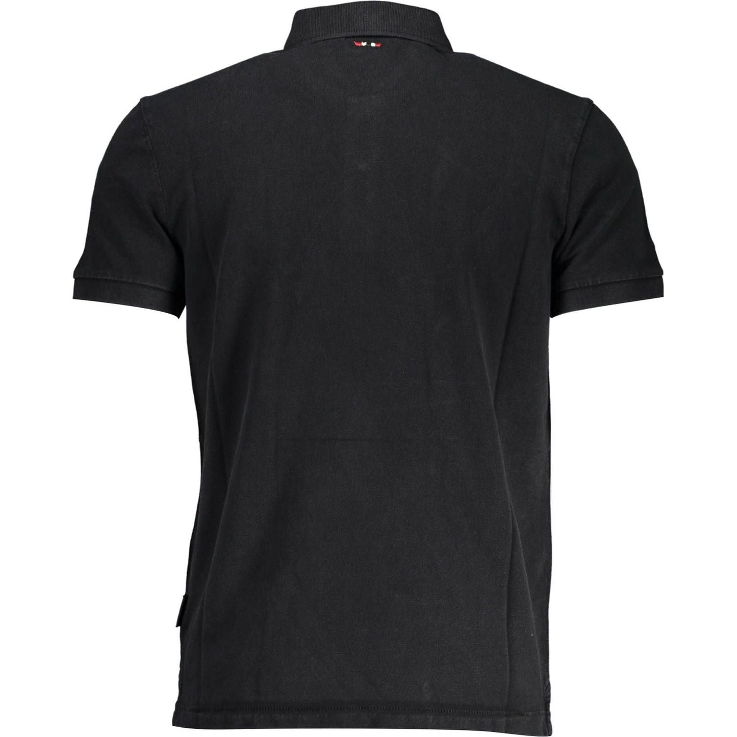 Napapijri Classic Black Embroidered Polo Shirt NA-19600-XL-FBB-174