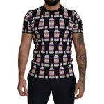Dolce & Gabbana Black Bacio Di Venere Cotton Crew T-shirt TSH7477- 44