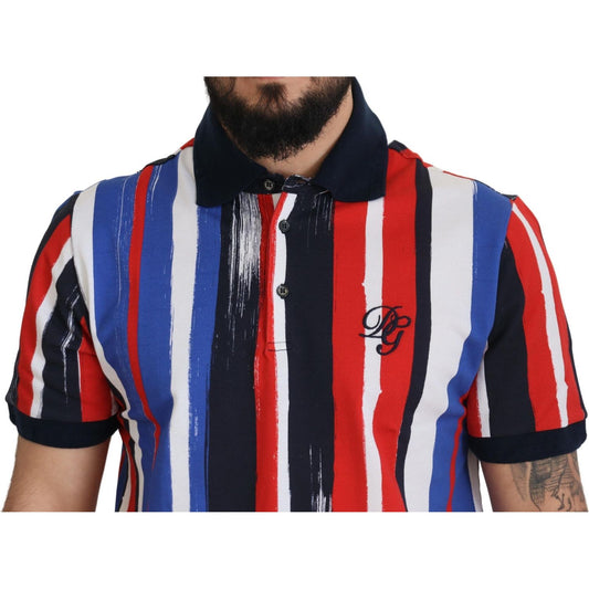 Dolce & Gabbana Multicolor Cotton Polo Top T-shirt TSH8094- 44