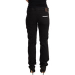 Just Cavalli Black Mid Waist Denim Cotton Skinny Jeans PAN72206 - 36