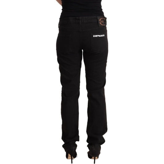 Just Cavalli Black Mid Waist Denim Cotton Skinny Jeans PAN72206 - 36