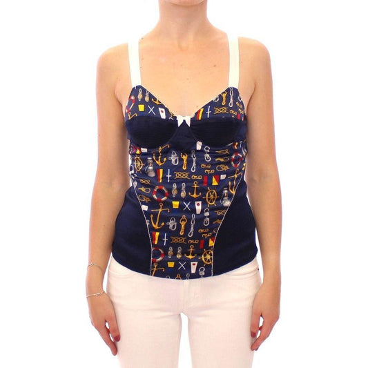 Dolce & Gabbana Blue Sailor Motive Tank Top MOM11632-1
