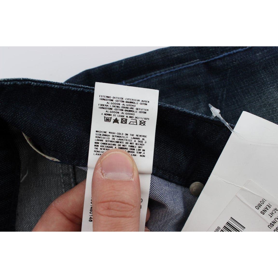 Acht Blue Wash Cotton Denim Slim Fit Jeans SIG30494-1