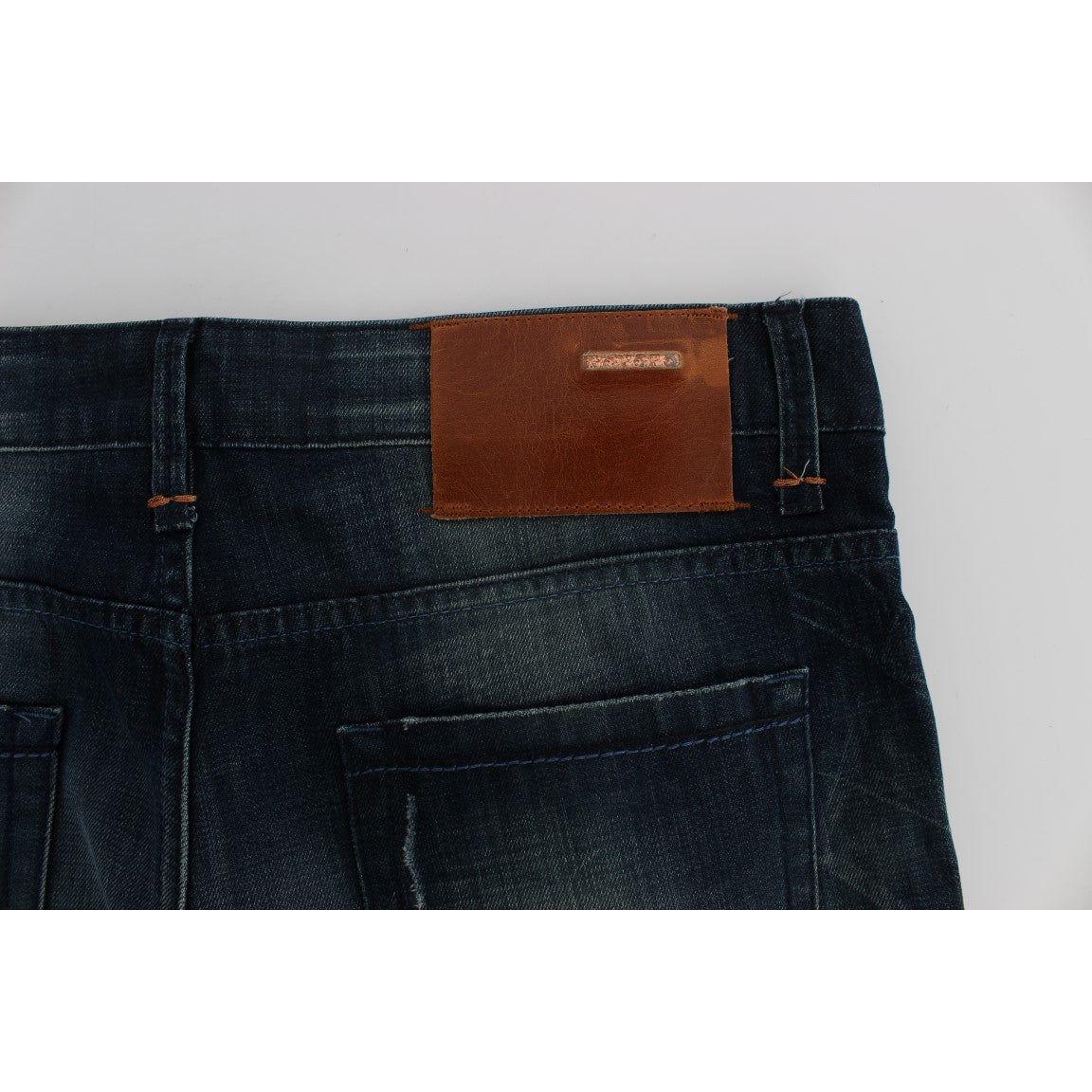 Acht Blue Wash Cotton Denim Slim Fit Jeans SIG30494-1
