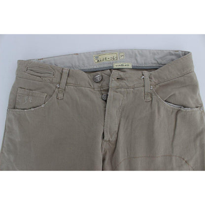 Acht Beige Cotton Patchwork Jeans Jeans & Pants