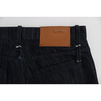 Acht Blue Cotton Regular Straight Fit Jeans Jeans & Pants