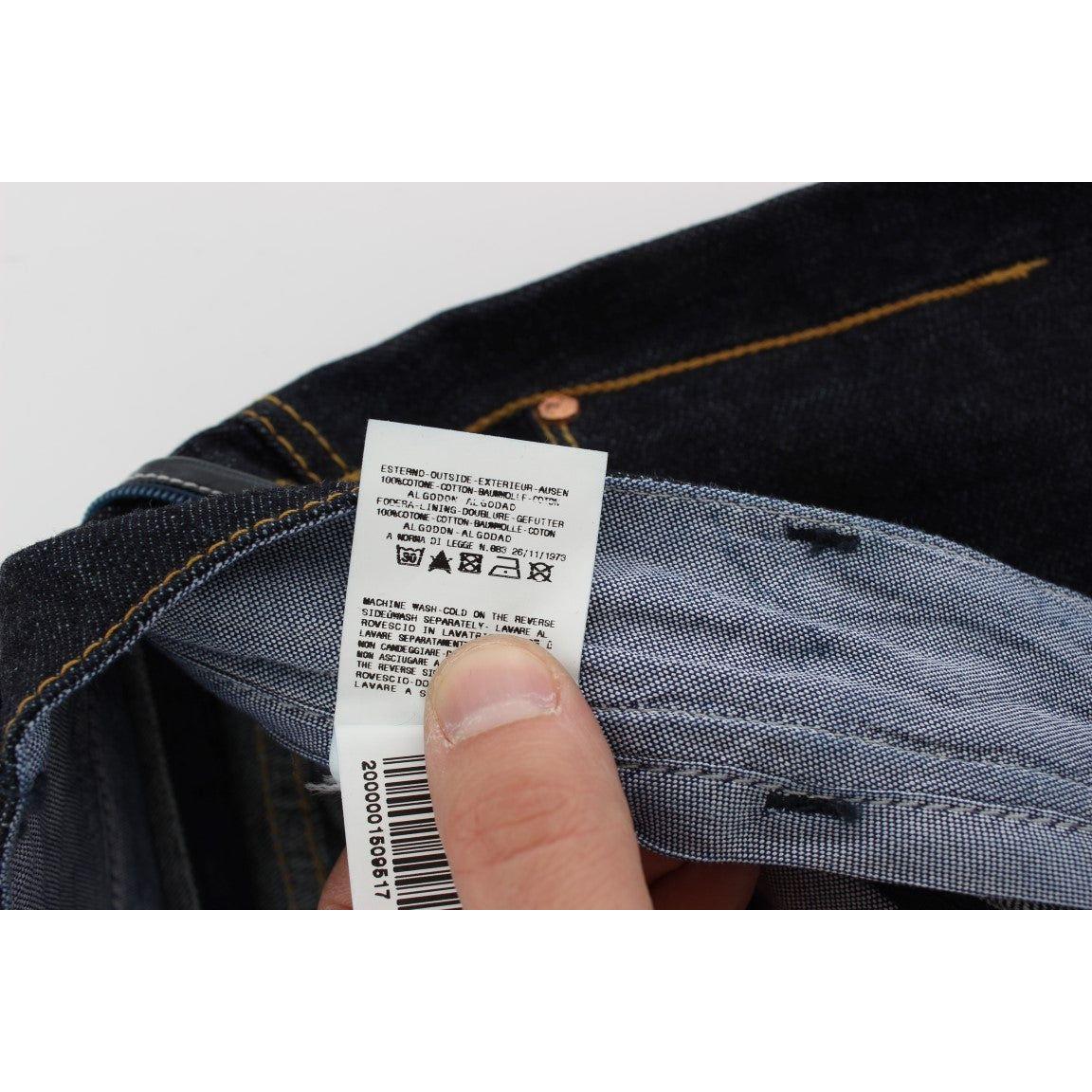 Acht Blue Cotton Regular Straight Fit Jeans