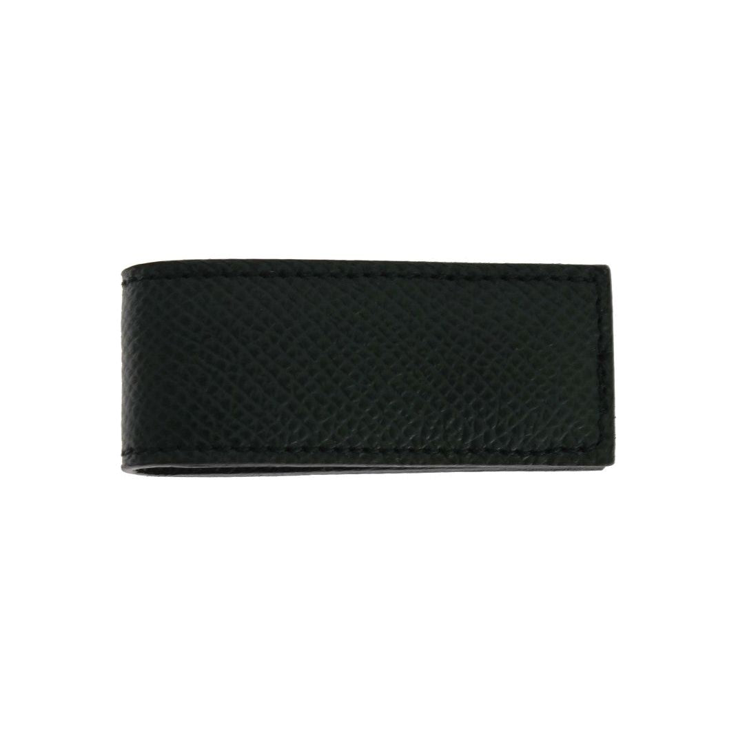 Dolce & Gabbana Green Leather Magnet Money Clip SIG31662
