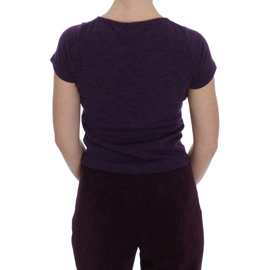 BENCIVENGA Purple Wool Suit T-Shirt Set