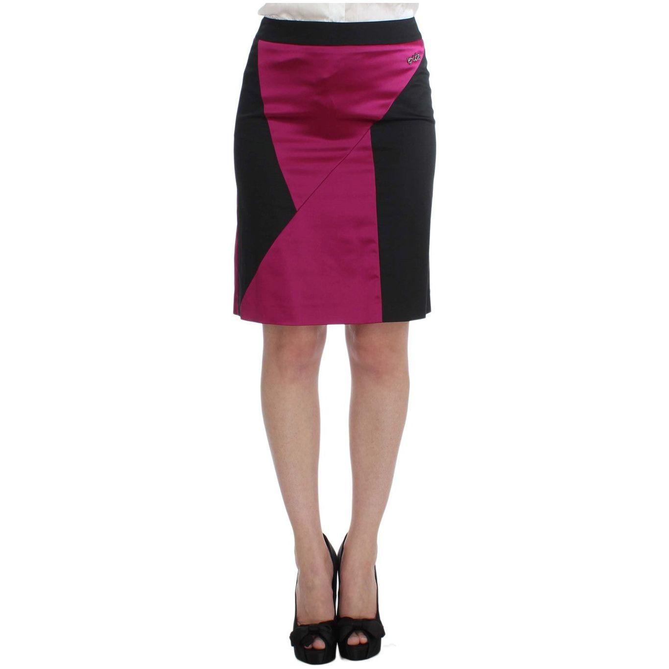 Exte Black Pink Two Piece Suit Skirt & Blazer Skirt Suit