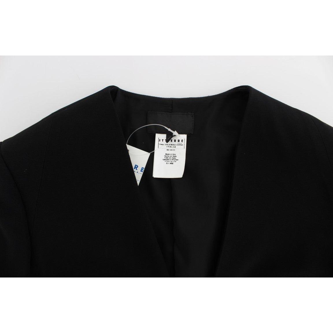 Exte Black Blue Two Piece Suit Skirt & Blazer SIG30906-2