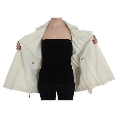 PLEIN SUD White Trench Coat Jacket Coats & Jackets