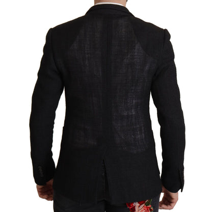 Dolce & Gabbana Black Single Breasted Coat Men Blazer