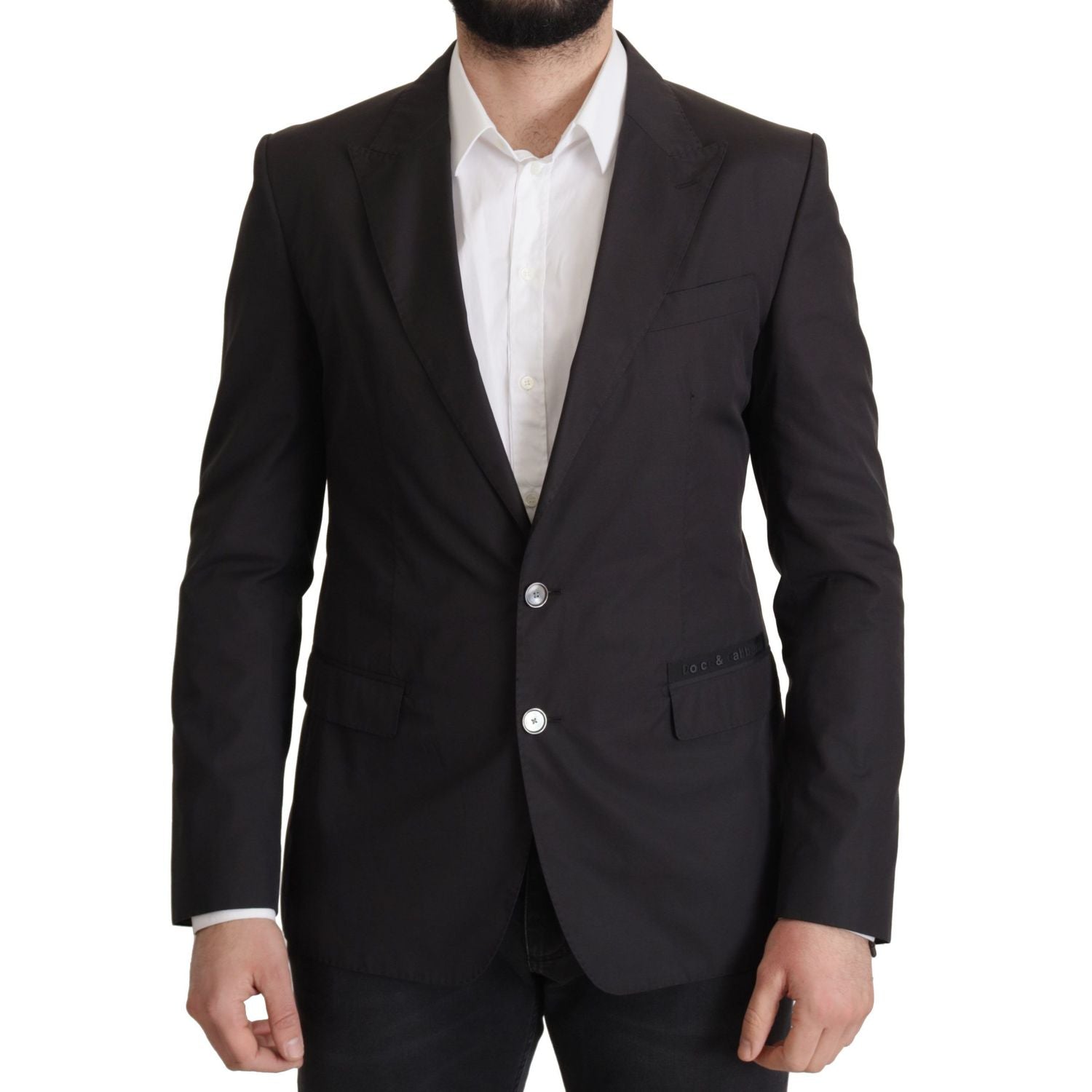 Dolce & Gabbana Black Single Breasted TAORMINA Breasted Blazer