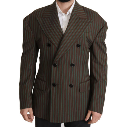 Dolce & Gabbana Multicolor Stripes Double Breasted Blazer