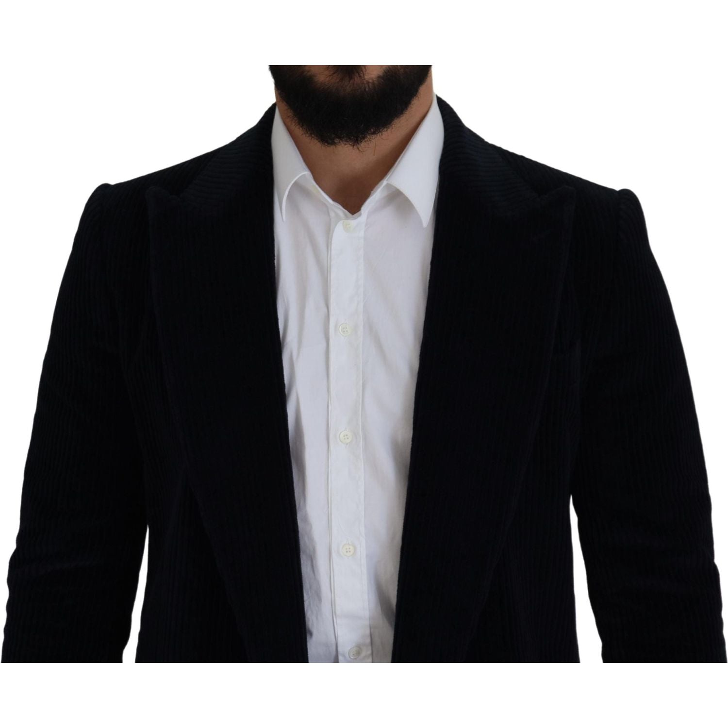 Dolce & Gabbana Black Cotton Cardigan Long Coat Men Jacket