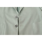 Dolce & Gabbana Elegant Mint Green Silk-Cashmere Blazer Dolce & Gabbana Dark Gray