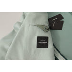 Dolce & Gabbana Elegant Mint Green Silk-Cashmere Blazer Dolce & Gabbana Dark Gray