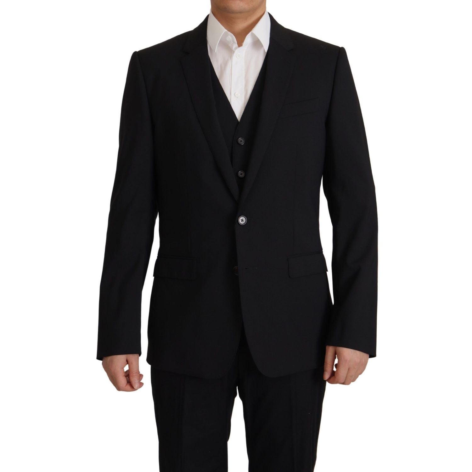 Dolce & Gabbana Black Jacket Vest 2 Piece MARTINI Blazer