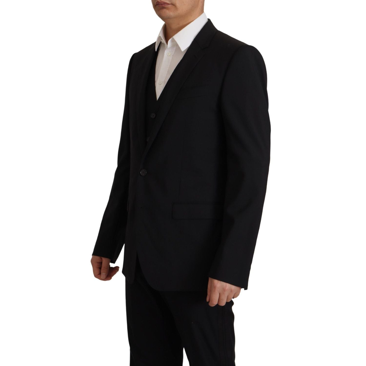 Dolce & Gabbana Black Jacket Vest 2 Piece MARTINI Blazer