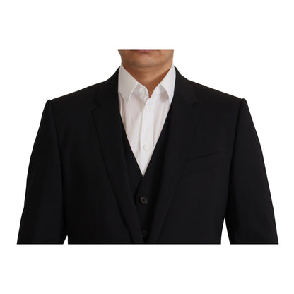Dolce & Gabbana Black Jacket Vest 2 Piece MARTINI Blazer