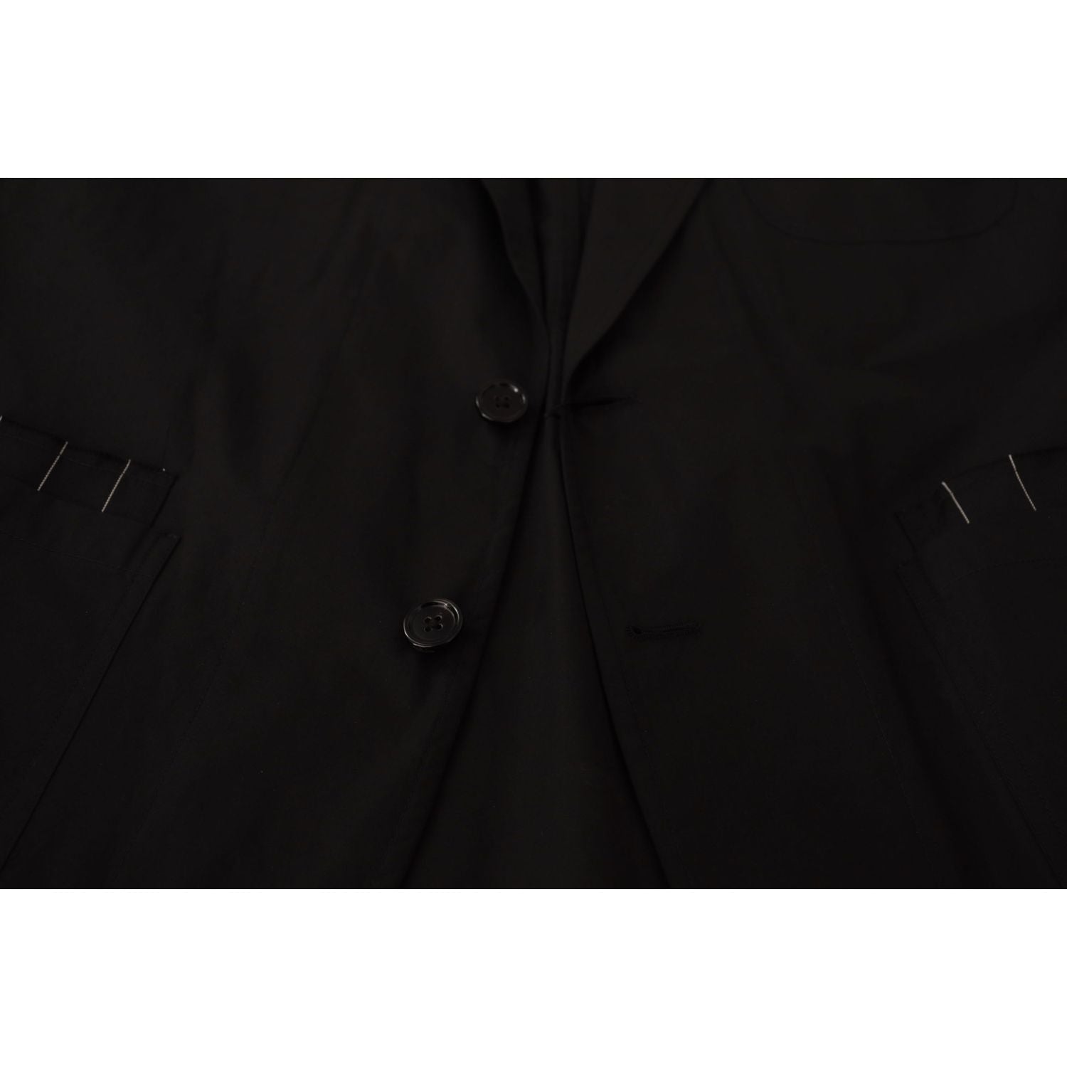 Dolce & Gabbana Black Cotton Single Breasted Blazer Jacket