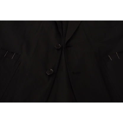 Dolce & Gabbana Black Cotton Single Breasted Blazer Jacket