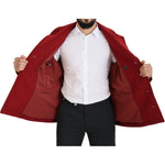 Dolce & Gabbana Red Wool Double Breasted Coat Jacket JKT3348- 52