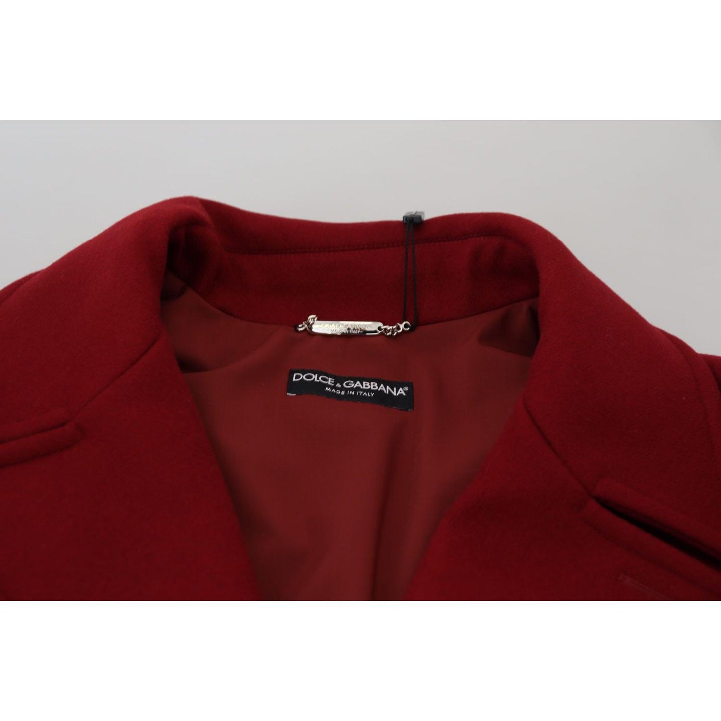 Dolce & Gabbana Red Wool Double Breasted Coat Jacket JKT3348- 52