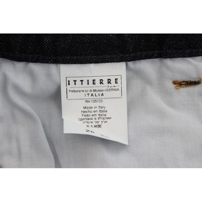 Costume National Blue Cotton Slim Fit Bootcut Jeans Jeans & Pants