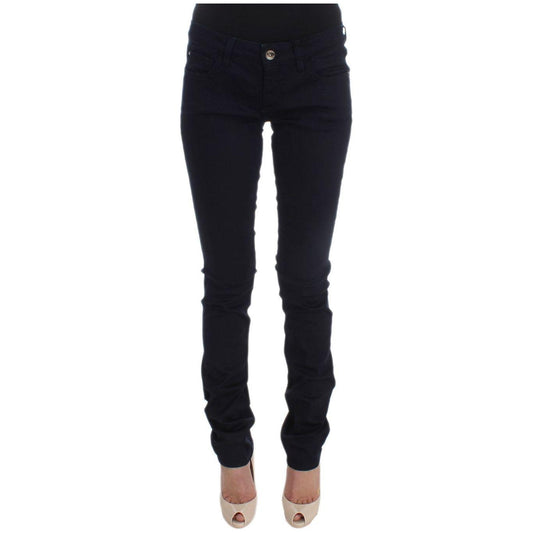 Costume National Blue Cotton Blend Slim Fit Jeans Jeans & Pants