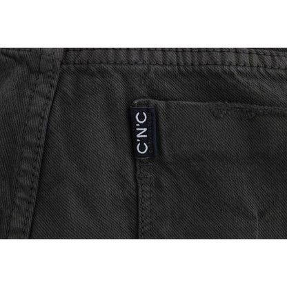 Costume National Green Cotton Blend Slim Fit Jeans