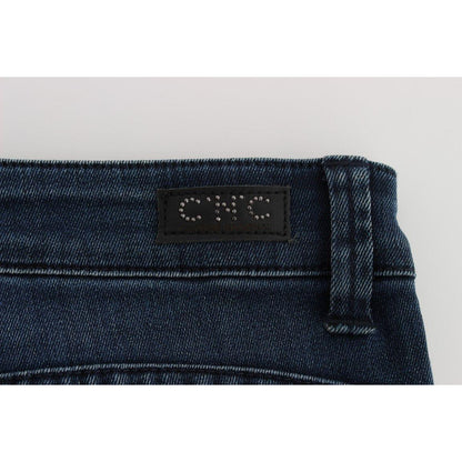 Costume National Blue Cotton Blend Slim Fit Jeans Jeans & Pants