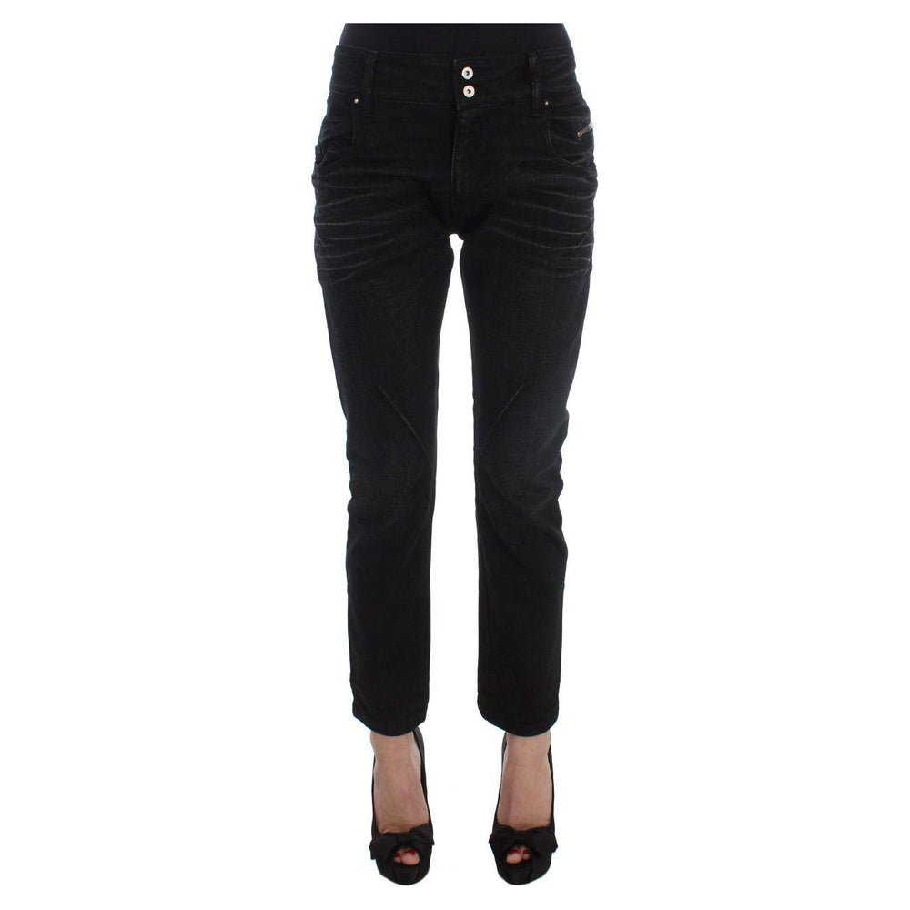 Costume National Black Cotton Slouchy Slims Fit Jeans SIG32582-1