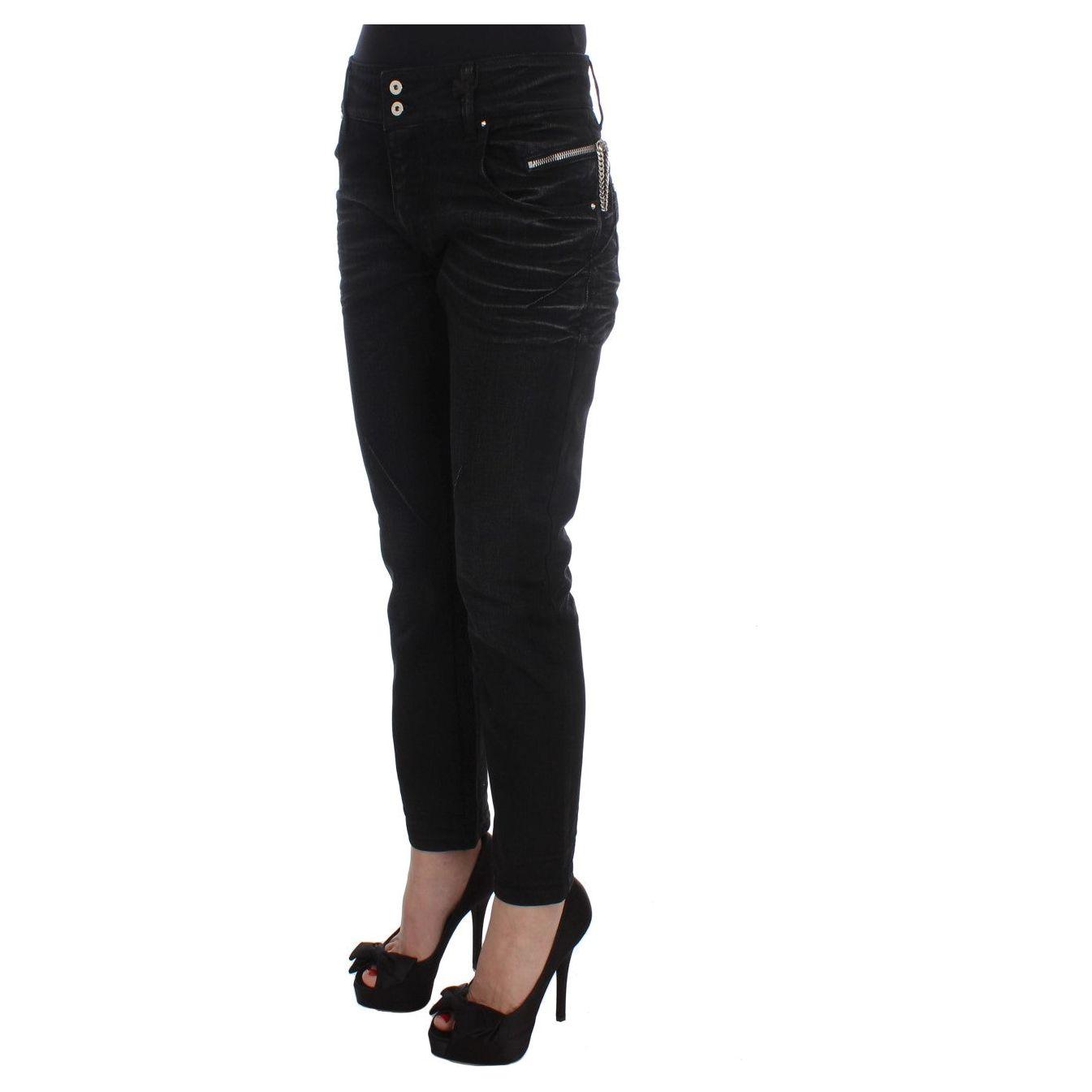 Costume National Black Cotton Slouchy Slims Fit Jeans SIG32582-1