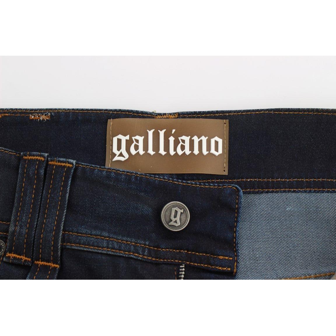John Galliano Blue Wash Cotton Blend Boyfriend Fit Jeans SIG30207-1