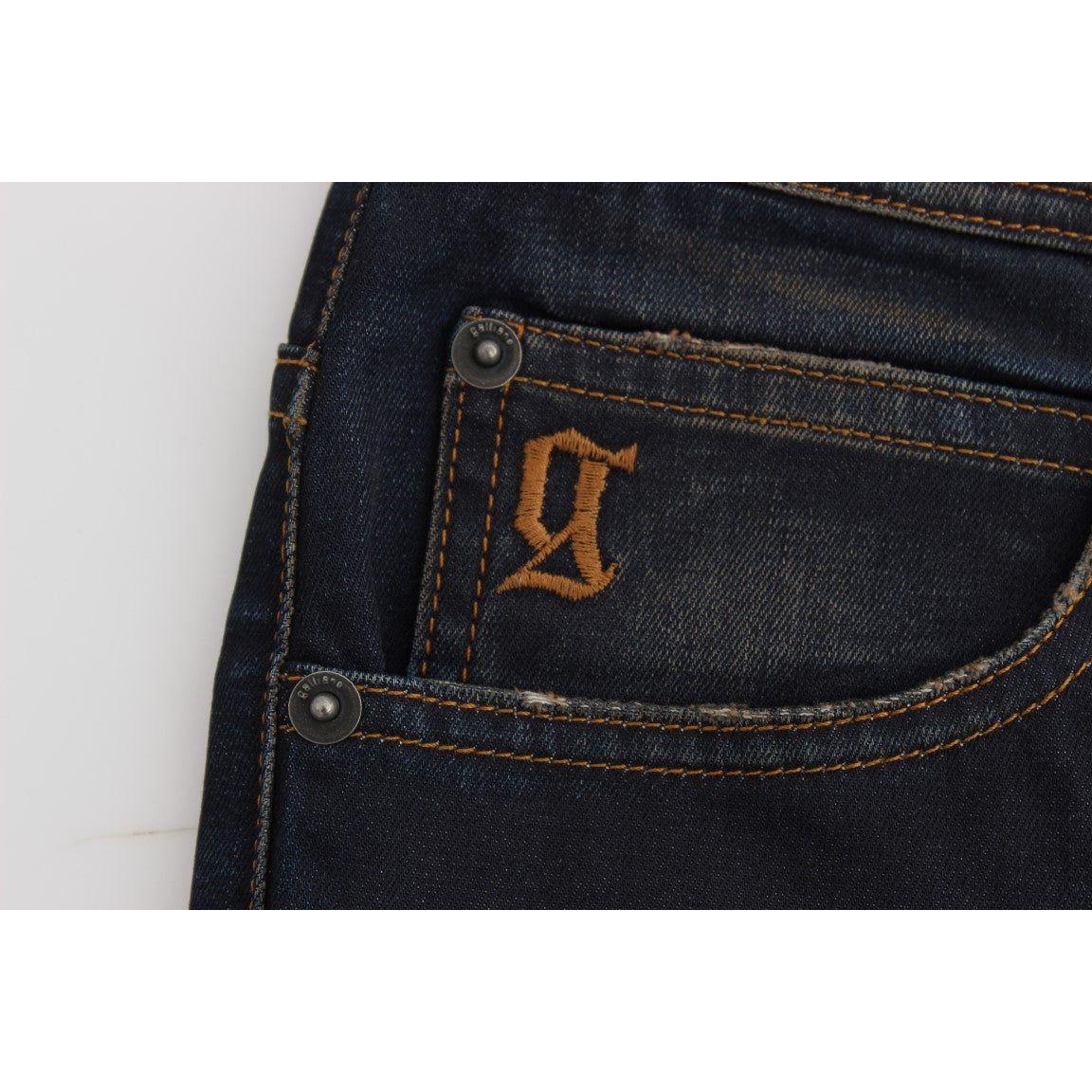 John Galliano Blue Wash Cotton Blend Boyfriend Fit Jeans SIG30207-1