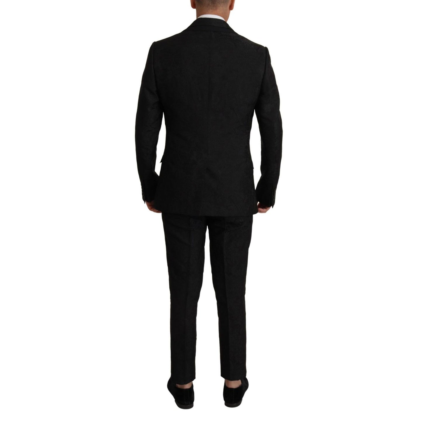 Dolce & Gabbana Black Polyester Formal 2 Piece MARTINI Suit