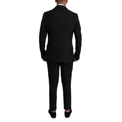 Dolce & Gabbana Black Polyester Formal 2 Piece MARTINI Suit