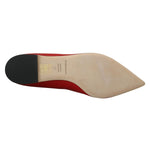 Dolce & Gabbana Red Leather Crystals Loafers Flats Shoes